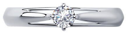 Кольцо Diamant 94-110-01381-1_17 размер 17 вес 1.89 г серебро, фианит купить,NaN