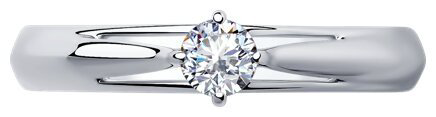 Кольцо Diamant 94-110-01381-1_17 размер 17 вес 1.89 г серебро, фианит купить,NaN