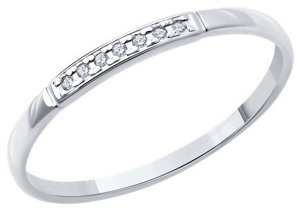Кольцо Diamant 94-210-02055-1 размер 15 вес 0.87 г серебро, бриллиант купить,NaN