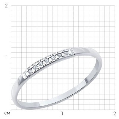 Кольцо Diamant 94-210-02055-1 размер 15 вес 0.87 г серебро, бриллиант купить,NaN