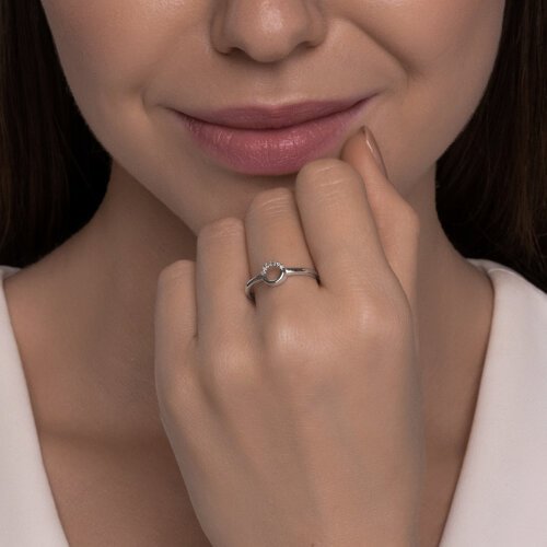 Кольцо Diamant D94-210-02695-1A размер 15.5 вес 1.39 г серебро, бриллиант купить,NaN