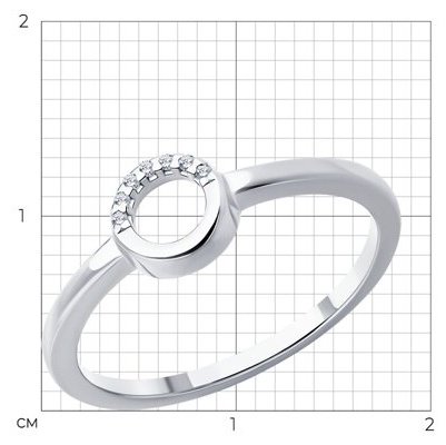 Кольцо Diamant D94-210-02695-1A размер 17.5 вес 1.39 г серебро, бриллиант купить,NaN