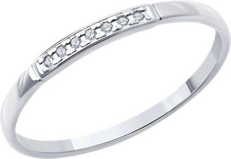 Кольцо Diamant 94-210-02055-1 размер 15.5 вес 0.86 г серебро, бриллиант купить,NaN