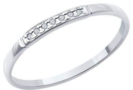 Кольцо Diamant 94-210-02055-1 размер 16 вес 0.9 г серебро, бриллиант купить,NaN