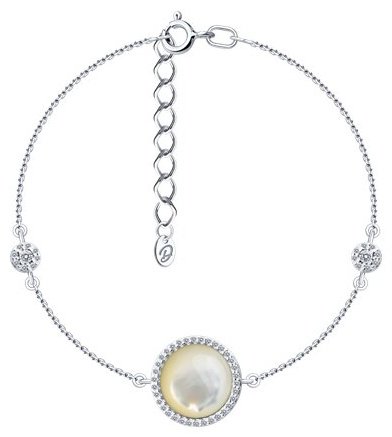 Браслет Diamant D94-350-02314-1_s длина 19 см, вес 3.68 г серебро, плетение якорное