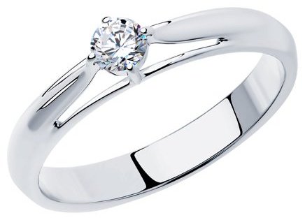 Кольцо Diamant 94-110-01381-1_185 размер 18.5 вес 2.003 г серебро, фианит купить,NaN