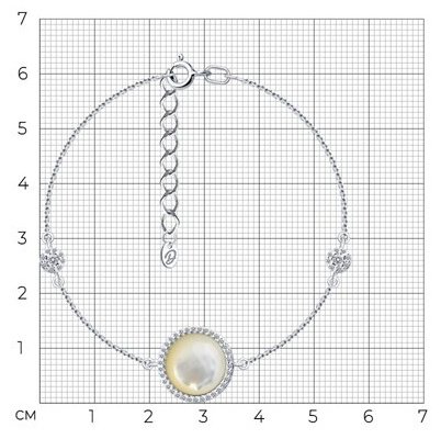 Браслет Diamant D94-350-02314-1_s длина 19 см, вес 3.68 г серебро, плетение якорное купить,0