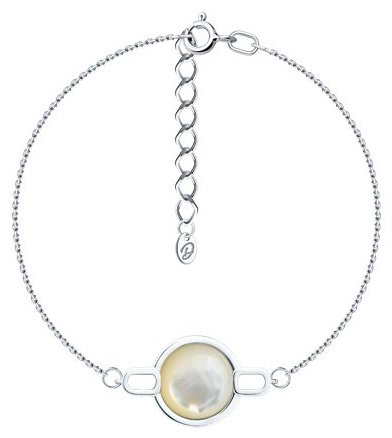 Браслет Diamant D94-350-02315-1_s длина 16 см, вес 2.87 г серебро, плетение якорное купить,NaN