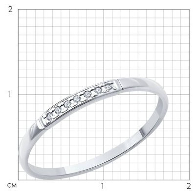 Кольцо Diamant 94-210-02055-1 размер 17 вес 0.86 г серебро, бриллиант купить,NaN