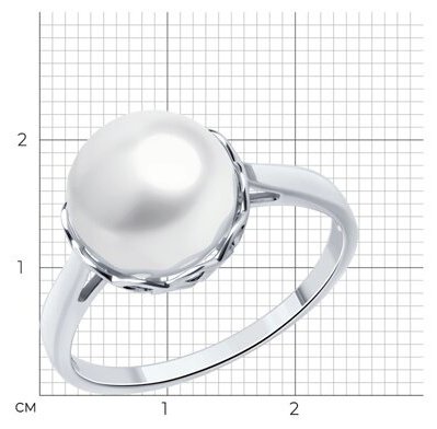 Кольцо Diamant 94-310-01928-1 размер 18 вес 2.28 г серебро, культивированный жемчуг купить,NaN