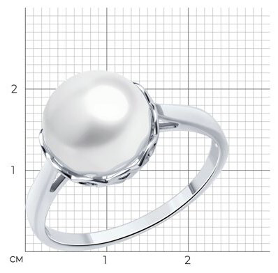 Кольцо Diamant 94-310-01928-1_17 размер 17 вес 2.36 г серебро, жемчуг купить,21823