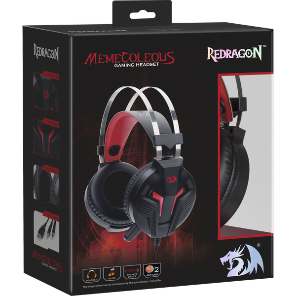 Наушники Redragon Memecoleous черно-красные купить,NaN