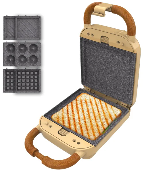 Сэндвичница Cecotec Rock'nToast Retro One бежевый