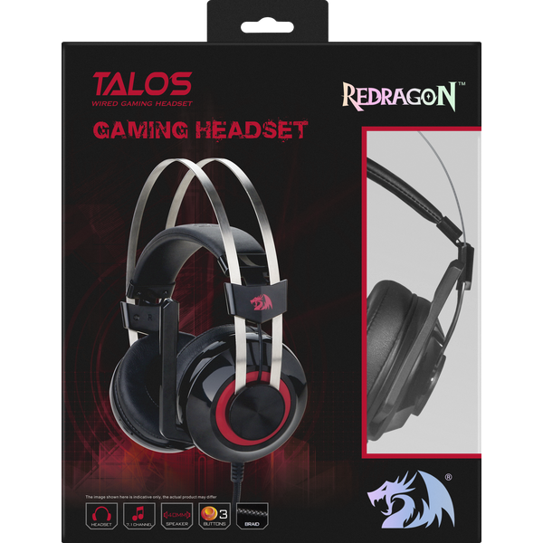 Наушники Redragon Talos черно-красные купить,NaN