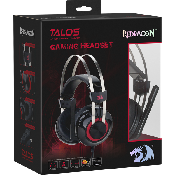 Наушники Redragon Talos черно-красные купить,NaN