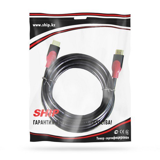 Кабель Ship SH6016-3P HDMI-HDMI 3м черно-красный