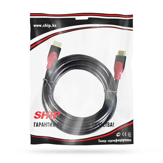 Кабель Ship SH6016-3P HDMI-HDMI 3м черно-красный