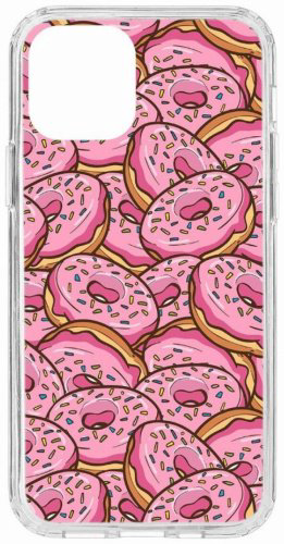 Чехол КRUЧЕ Print Пончики для iPhone 12/12 Pro бежевый купить,NaN