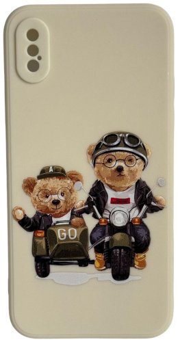 Чехол Для Apple iPhone Xs бежевый купить,1281