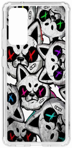 Чехол КRUЧЕ Print Angry Cats для Samsung Galaxy S20 FE зеленый купить,NaN