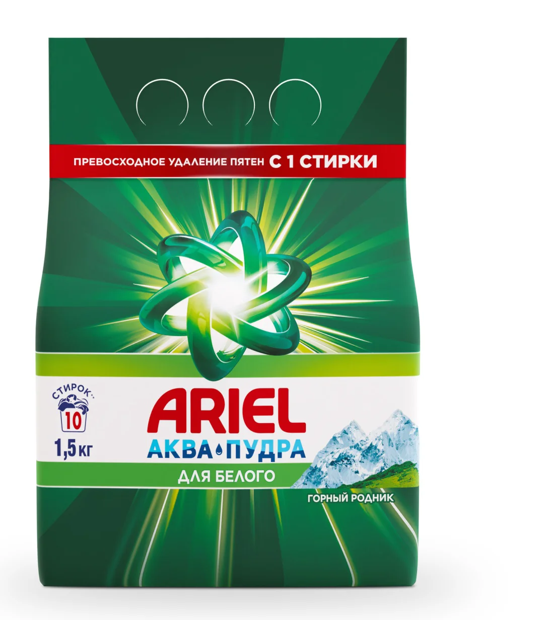 Стиральный порошок для белых и светлых тканей Ariel горный родник 1.5кг купить,NaN