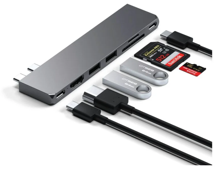 Док-станция Satechi Pro Hub Slim Space Gray - ForteMarket Док-станция Satechi Pro Hub Slim Space Gray купить,33494