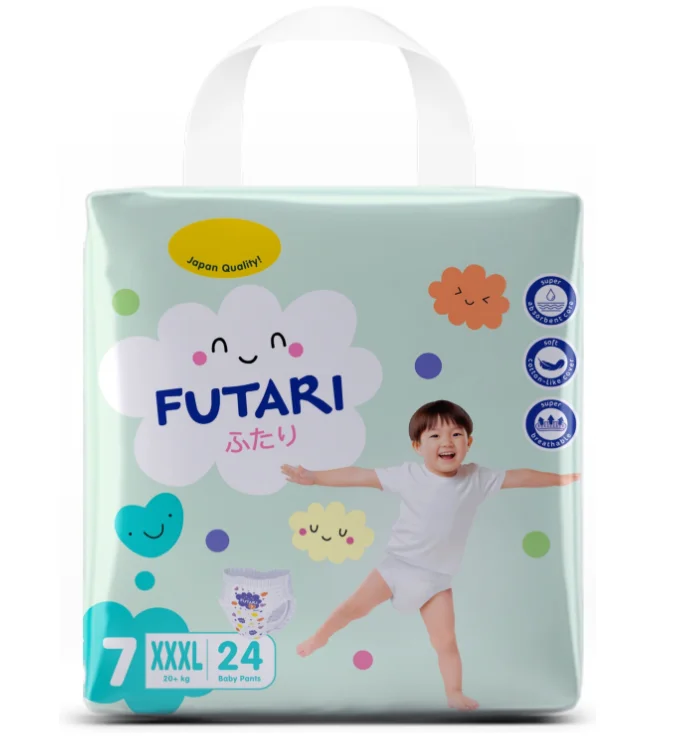 Подгузники-трусики Futari Comfort 7 XXXL 20+кг 24шт купить,NaN