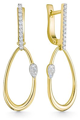 Серьги Brilliant Style 4178-21002 вес 3.78 г золото, бриллиант купить,965130