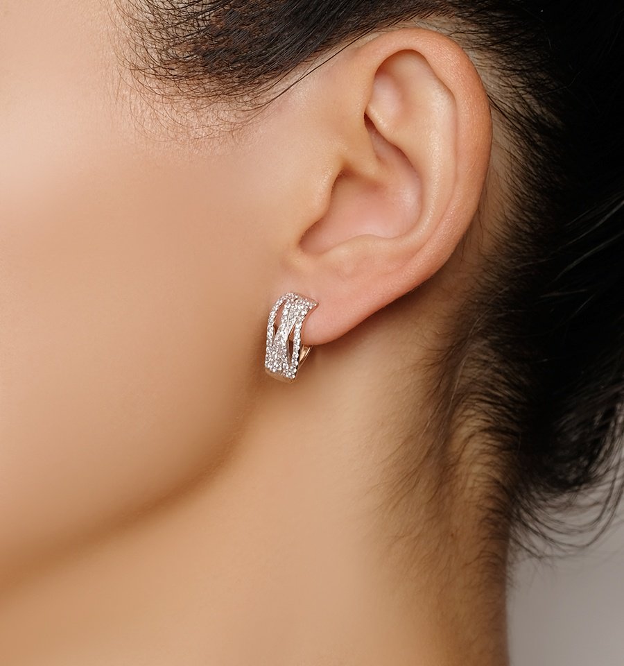 Серьги Династия 000192-1102 вес 3.02 г золото, фианит купить,205360