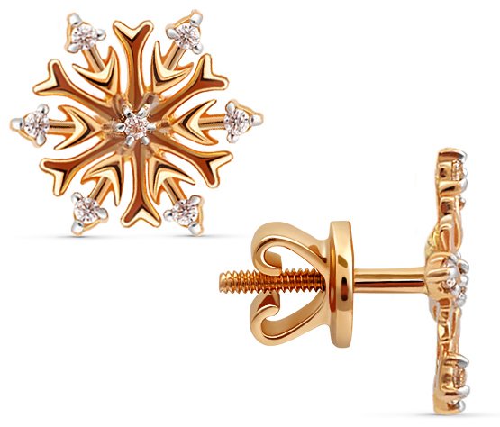 Серьги КРИСТАЛЛ NH05600226773 вес 1.31 г золото, фианит купить,NaN