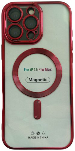 Чехол Для Apple iPhone 16 Pro Max красный купить,968