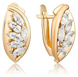Серьги Талант 10-02-0001-26334 вес 3.47 г золото, фианит купить,235960