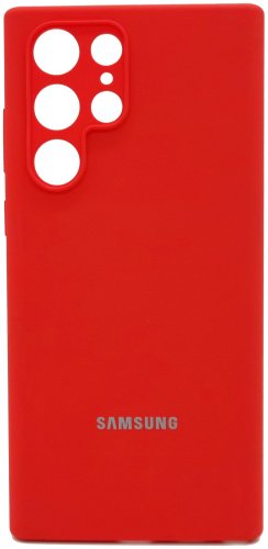 Чехол Silicone Case для Galaxy S22 Ultra красный купить,526