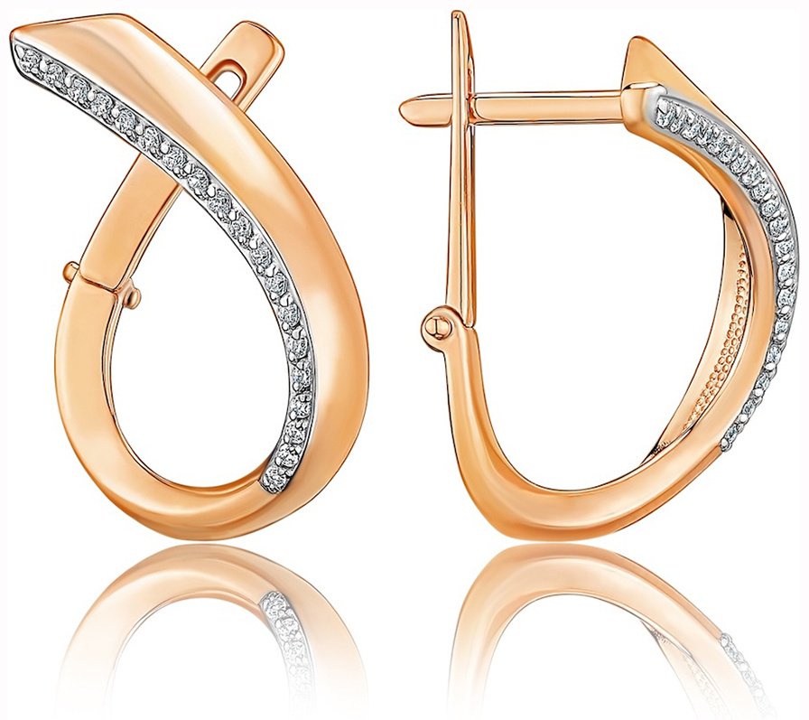 Серьги Династия 006382-1102 вес 3.52 г золото, фианит купить,239360