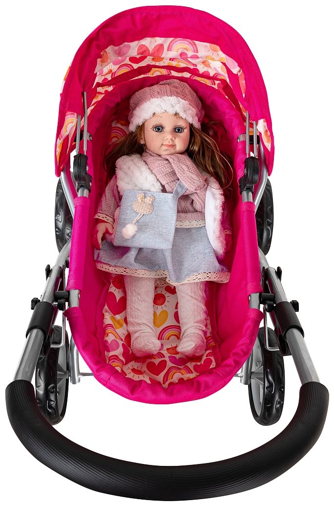 Коляска Pituso Pink/Розовый/Сердечки 9325A-Pink-2024 купить,NaN