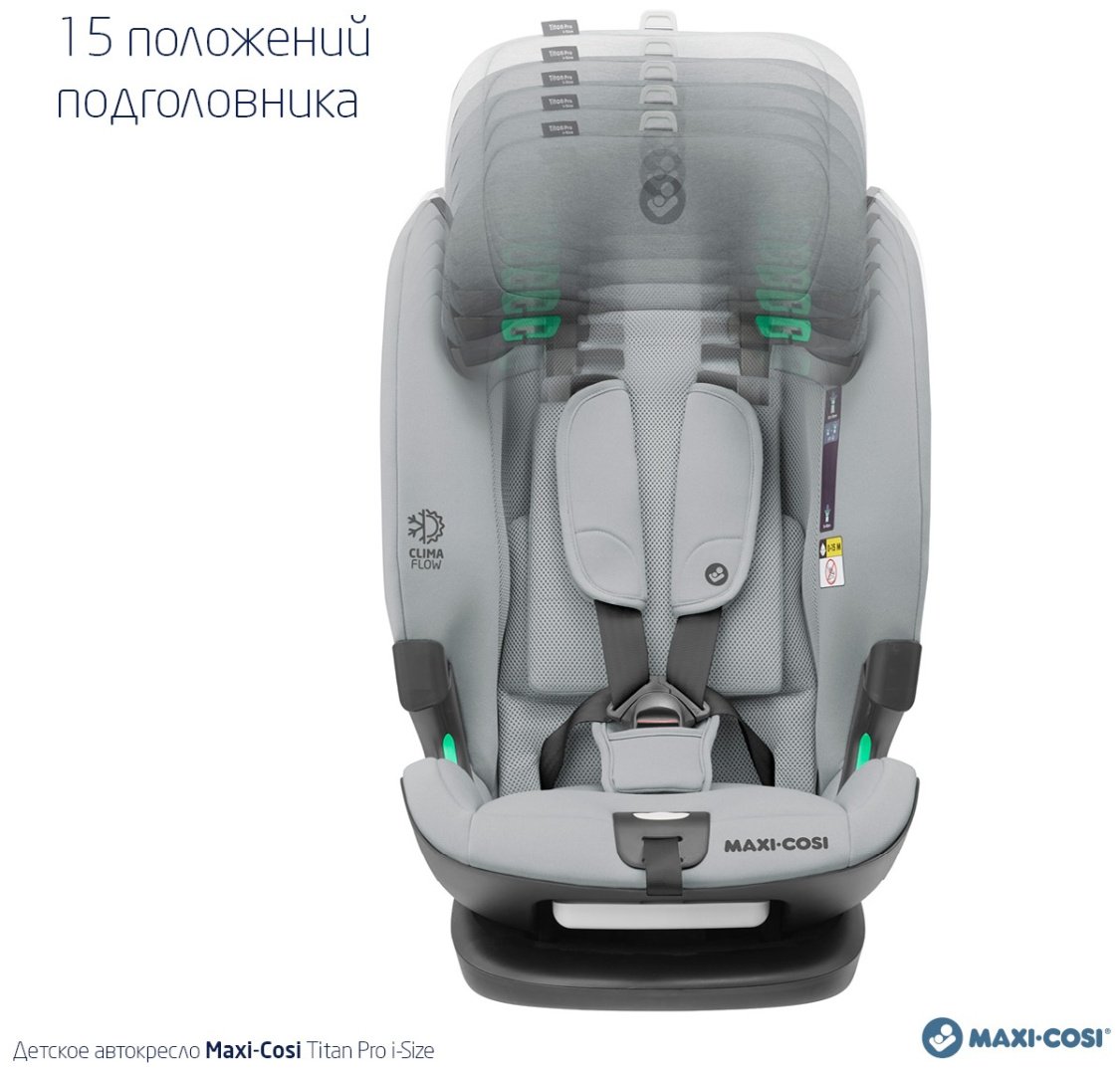 Maxi-Cosi Titan Pro i-Size 1/2/3 (9-36 кг) серый купить,NaN