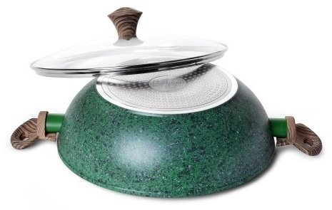 Вок Kukmara Malachite 30 см с антипригарным покрытием, алюминий купить,NaN