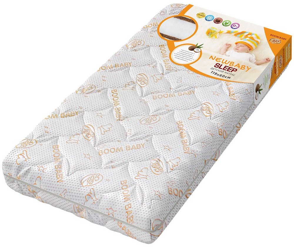 Детский матрас Boom Baby NewBaby Sleep 60x119x12 см, беспружинный, трикотаж - ForteMarket Детский матрас Boom Baby NewBaby Sleep 60x119x12 см, беспружинный, трикотаж купить,31000