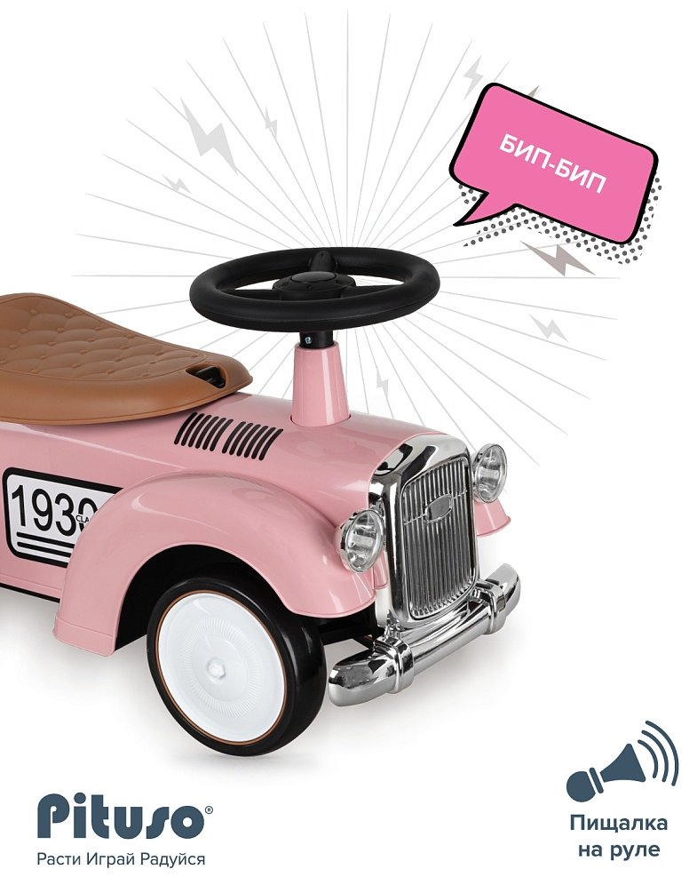 Каталка Pituso Ретро 665-Pink розовый купить,NaN