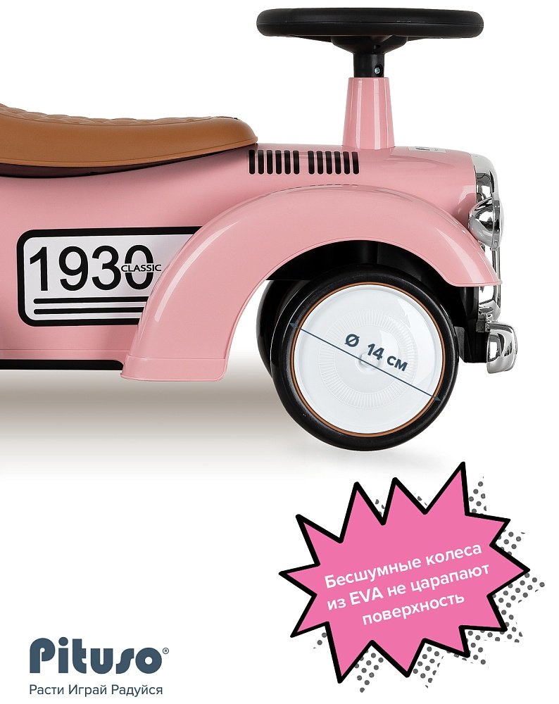 Каталка Pituso Ретро 665-Pink розовый купить,NaN