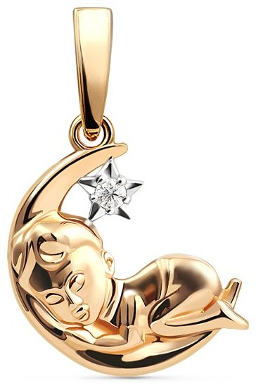 Подвеска КРИСТАЛЛ NJ63800226773 вес 1.89 г золото, фианит купить,128520