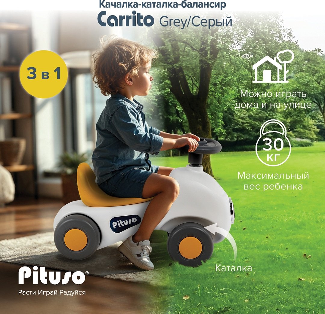 Каталка Pituso YY-ML65 серый купить,NaN
