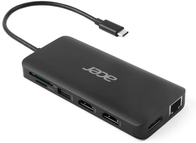 Док-станция Acer 12in1 Type C dongle HP.DSCAB.017 черный - ForteMarket Док-станция Acer 12in1 Type C dongle HP.DSCAB.017 черный купить,NaN