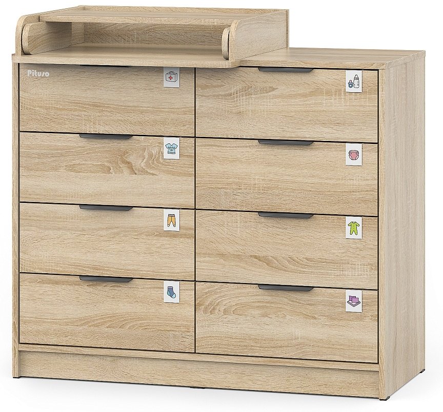 Детский пеленальный комод Pituso Kids Optimum, 100.1x46.2x84.3 см, коричневый купить,NaN