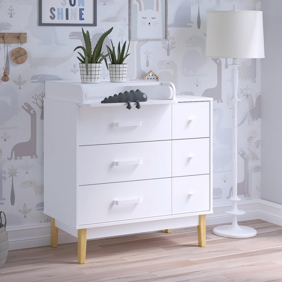 Детский пеленальный комод Pituso Vintage Premium, 90.4x56.1x99 см, белый купить,NaN