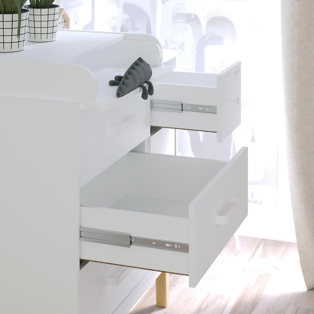 Детский пеленальный комод Pituso Vintage Premium, 90.4x56.1x99 см, белый купить,NaN