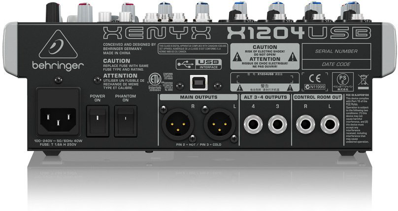Микшерный пульт Behringer X1204USB черный купить,NaN