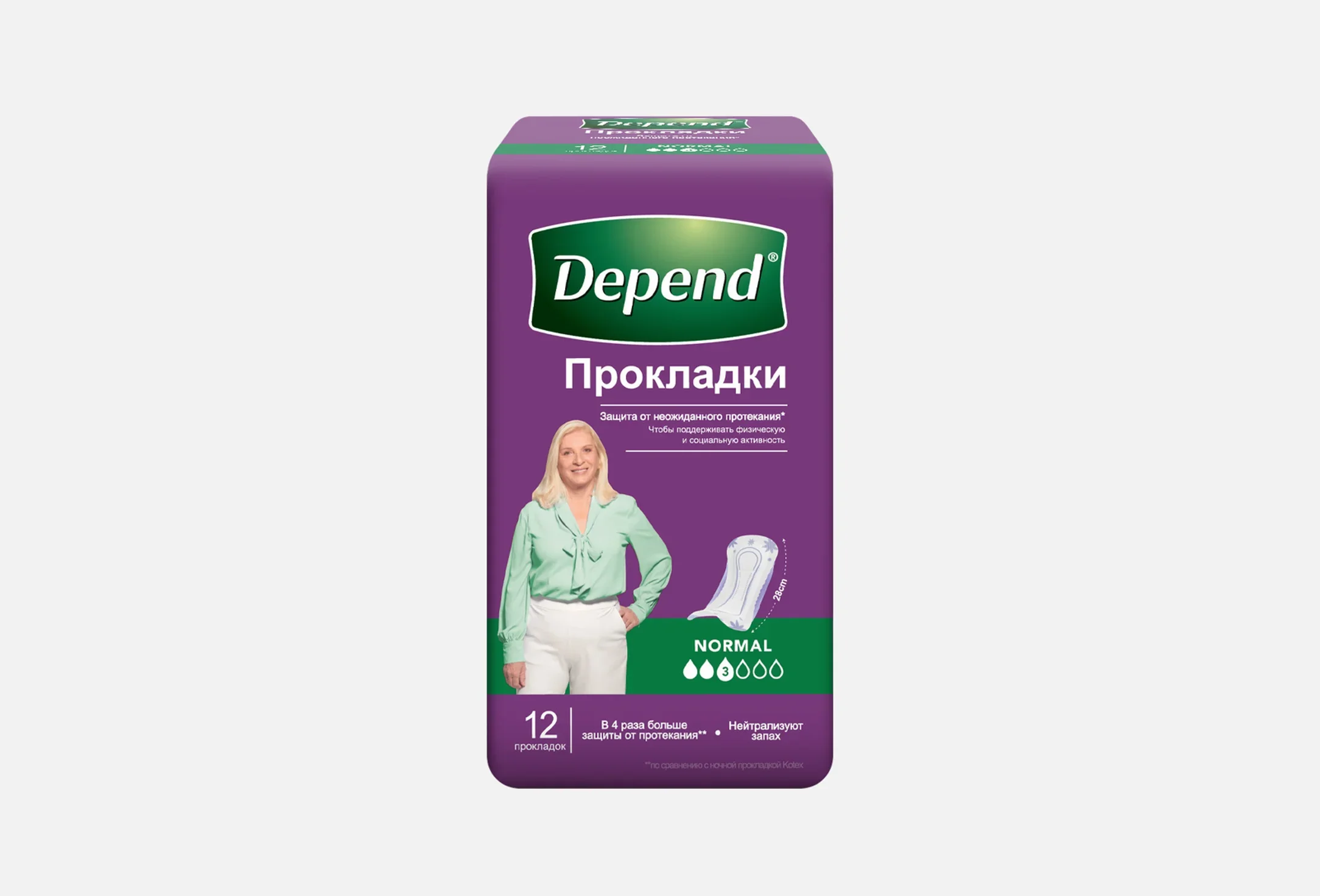 Прокладки Depend Normal 12 шт купить,NaN