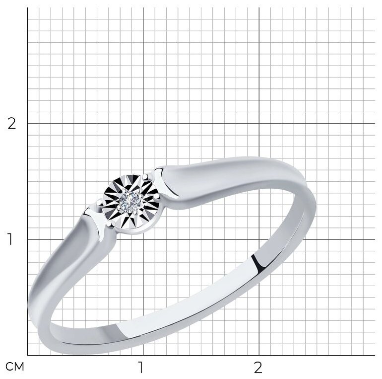 Кольцо SOKOLOV Diamonds 1012002 размер 16.5 вес 1.31 г золото, бриллиант купить,NaN