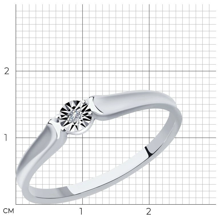 Кольцо SOKOLOV Diamonds 1012002 размер 16.5 вес 1.31 г золото, бриллиант купить,NaN